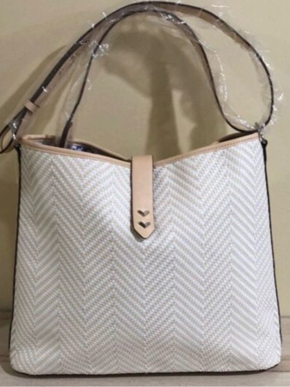 Women's Tote Bag Boho crossbody with Tan Trim - Never worn before